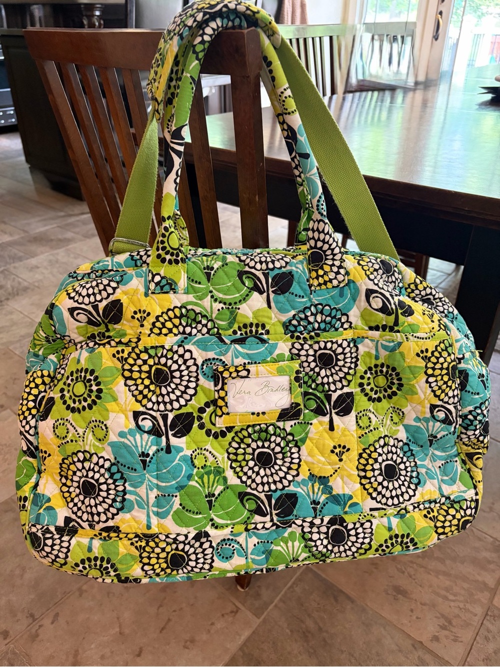 Vera Bradley Grand Traveler in retired pattern Limes Up